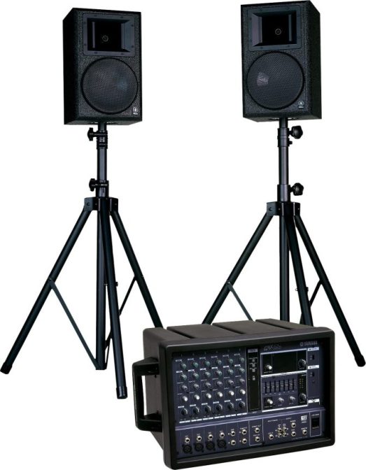 PA system 800 watt PA system with speakers and mixer