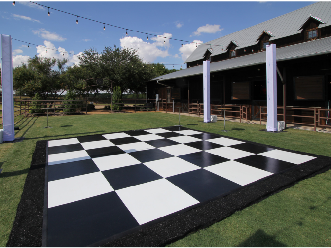 B&W Dance Floor 3 Black and white checkerboard dance floor