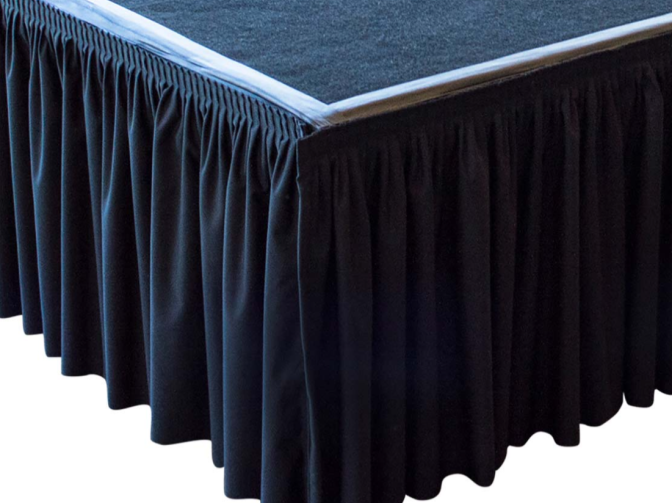 skirting Black stage skirting