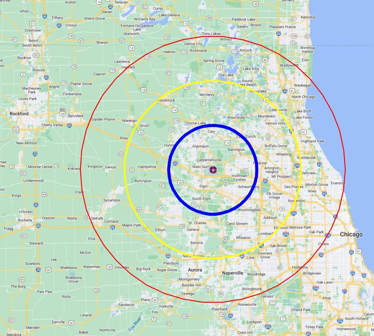 Delivery Zones Map