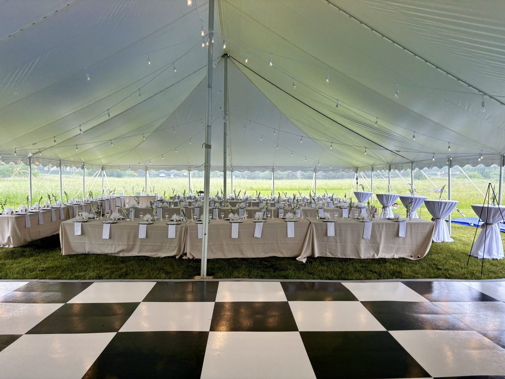40×100 Pole Tent Interior 40x100 Pole Tent Interior